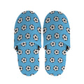 Blue Soccer Ball Pattern Print Slippers