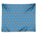 Blue Soccer Ball Pattern Print Tapestry