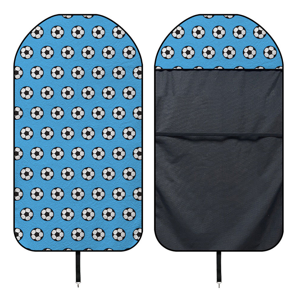 Blue Soccer Ball Pattern Print Waterproof Car Seat Cover