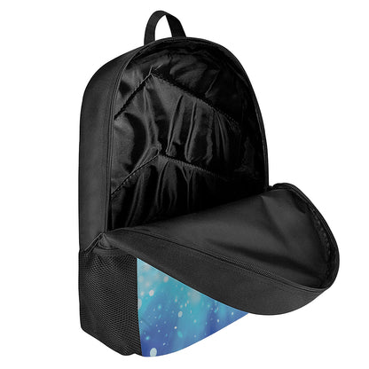Blue Sparkle Light Print 17 Inch Backpack