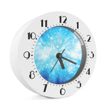 Blue Sparkle Light Print Alarm Clock