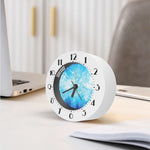Blue Sparkle Light Print Alarm Clock