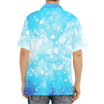 Blue Sparkle Light Print Aloha Shirt