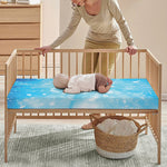 Blue Sparkle Light Print Baby Crib Sheet