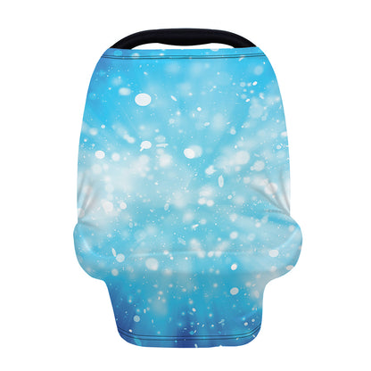 Blue Sparkle Light Print Baby Seat Cover