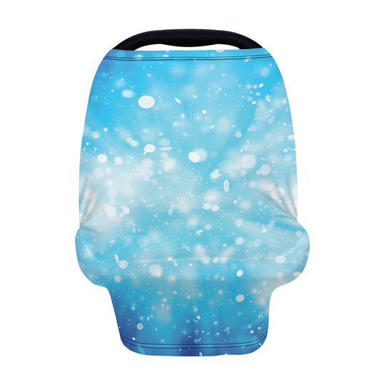Blue Sparkle Light Print Baby Seat Cover