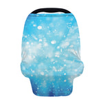 Blue Sparkle Light Print Baby Seat Cover