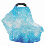 Blue Sparkle Light Print Baby Seat Cover