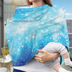 Blue Sparkle Light Print Baby Seat Cover