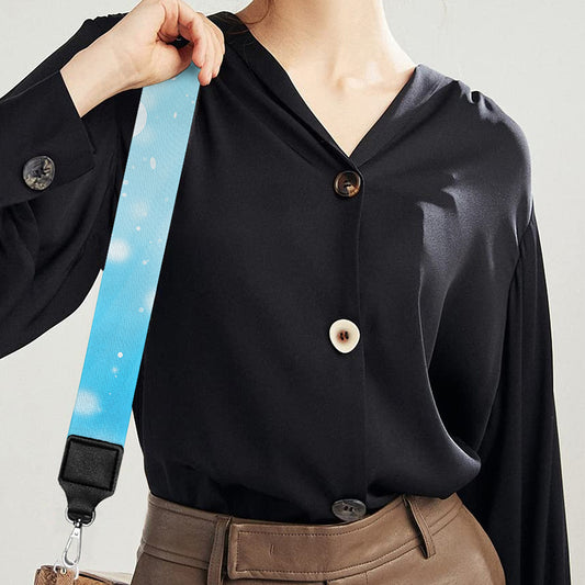 Blue Sparkle Light Print Bag Strap