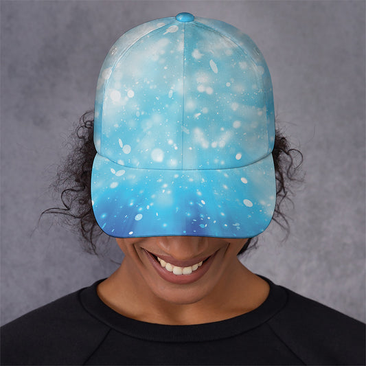 Blue Sparkle Light Print Baseball Cap