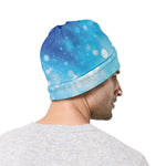 Blue Sparkle Light Print Beanie