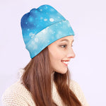 Blue Sparkle Light Print Beanie