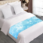Blue Sparkle Light Print Bed Runner