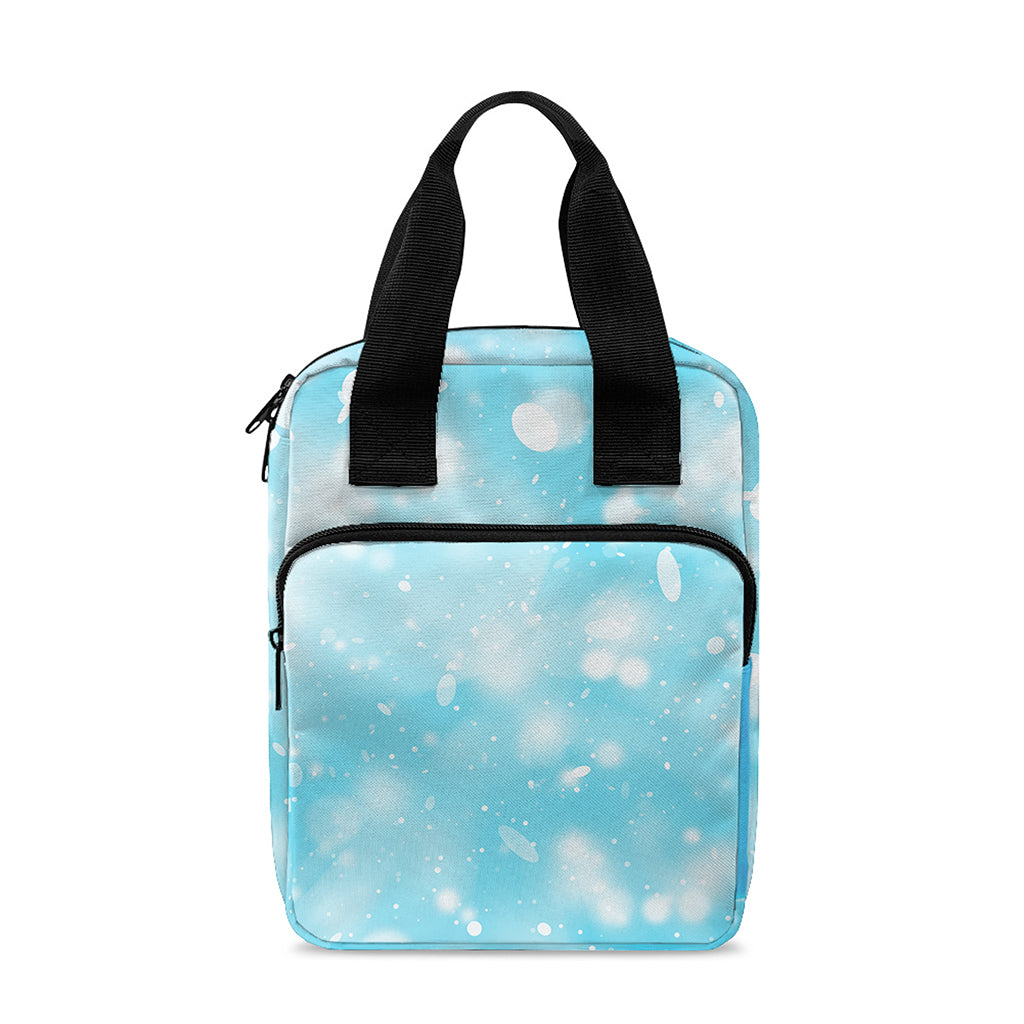 Blue Sparkle Light Print Bible Tote Bag