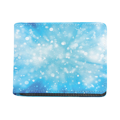 Blue Sparkle Light Print Bifold Wallet