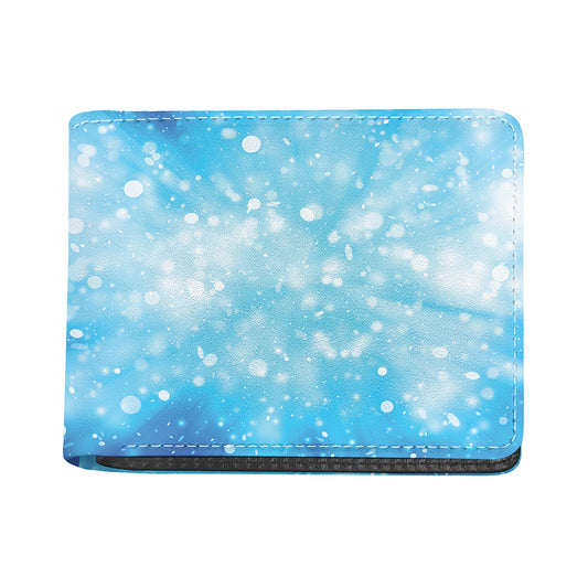 Blue Sparkle Light Print Bifold Wallet