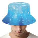 Blue Sparkle Light Print Bucket Hat