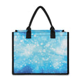 Blue Sparkle Light Print Canvas Tote Bag