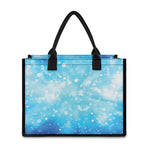 Blue Sparkle Light Print Canvas Tote Bag