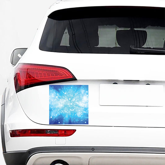 Blue Sparkle Light Print Car Sticker