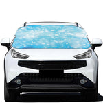 Blue Sparkle Light Print Car Windshield Snow Cover
