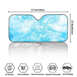 Blue Sparkle Light Print Car Windshield Sun Shade