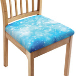 Blue Sparkle Light Print Chair Cushion Cover