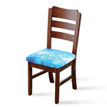 Blue Sparkle Light Print Chair Cushion Cover