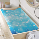 Blue Sparkle Light Print Changing Pad Cover