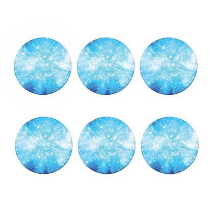 Blue Sparkle Light Print Coaster Set