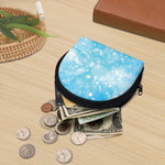 Blue Sparkle Light Print Coin Purse