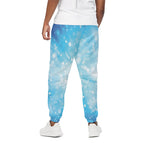 Blue Sparkle Light Print Cotton Pants