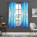 Blue Sparkle Light Print Curtain