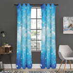 Blue Sparkle Light Print Curtain