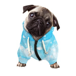 Blue Sparkle Light Print Dog Zip Up Hoodie