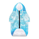 Blue Sparkle Light Print Dog Zip Up Hoodie