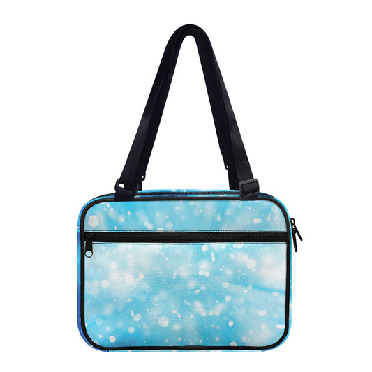 Blue Sparkle Light Print Double Strap Bible Bag