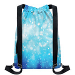 Blue Sparkle Light Print Drawstring Backpack