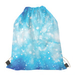 Blue Sparkle Light Print Drawstring Bag