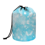 Blue Sparkle Light Print Drawstring Makeup Bag