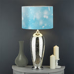 Blue Sparkle Light Print Drum Lamp Shade