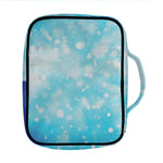 Blue Sparkle Light Print Front Pocket Bible Bag