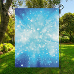 Blue Sparkle Light Print Garden Flag