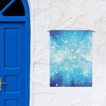 Blue Sparkle Light Print Garden Flag
