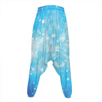 Blue Sparkle Light Print Hammer Pants