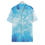 Blue Sparkle Light Print Hawaiian Shirt