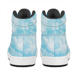 Blue Sparkle Light Print High Top Leather Sneakers