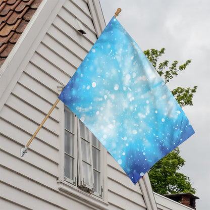 Blue Sparkle Light Print House Flag