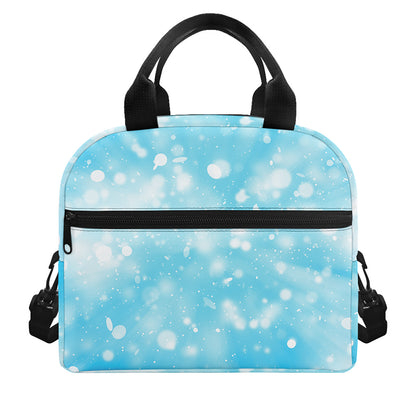 Blue Sparkle Light Print Insulated Lunch Bag